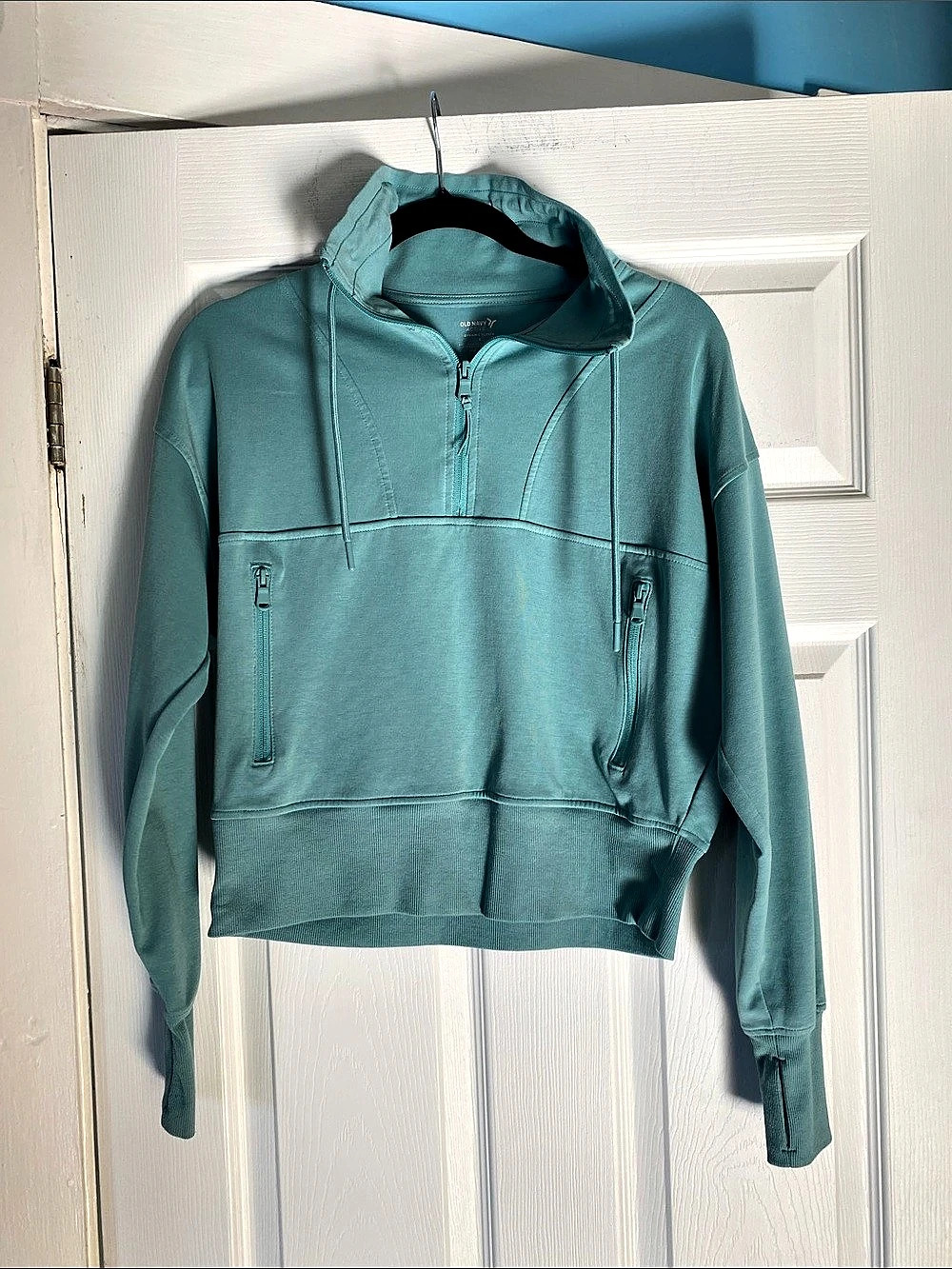 Old Navy Dynamic Fleece Half-Zip Sweatshirt Blue small good condition!